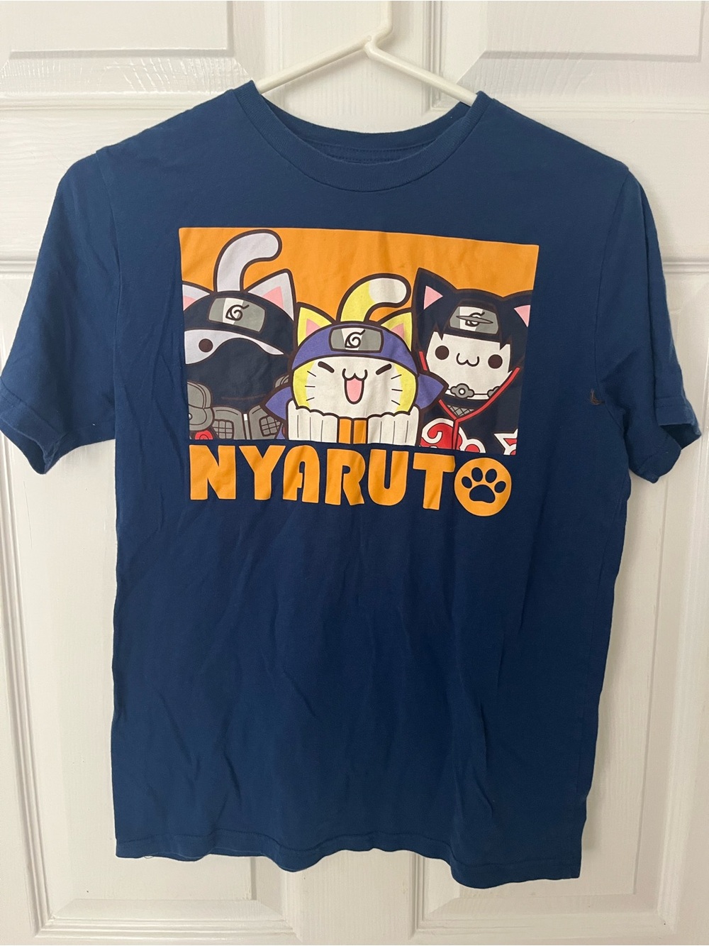 Nyaruto Graphic T-Shirt - Navy Blue